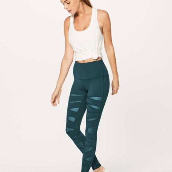 Lululemon Wunder Under Pant (Hi-Rise) (Tech Mesh 31") Submarine size 2 - Picture 1 of 9
